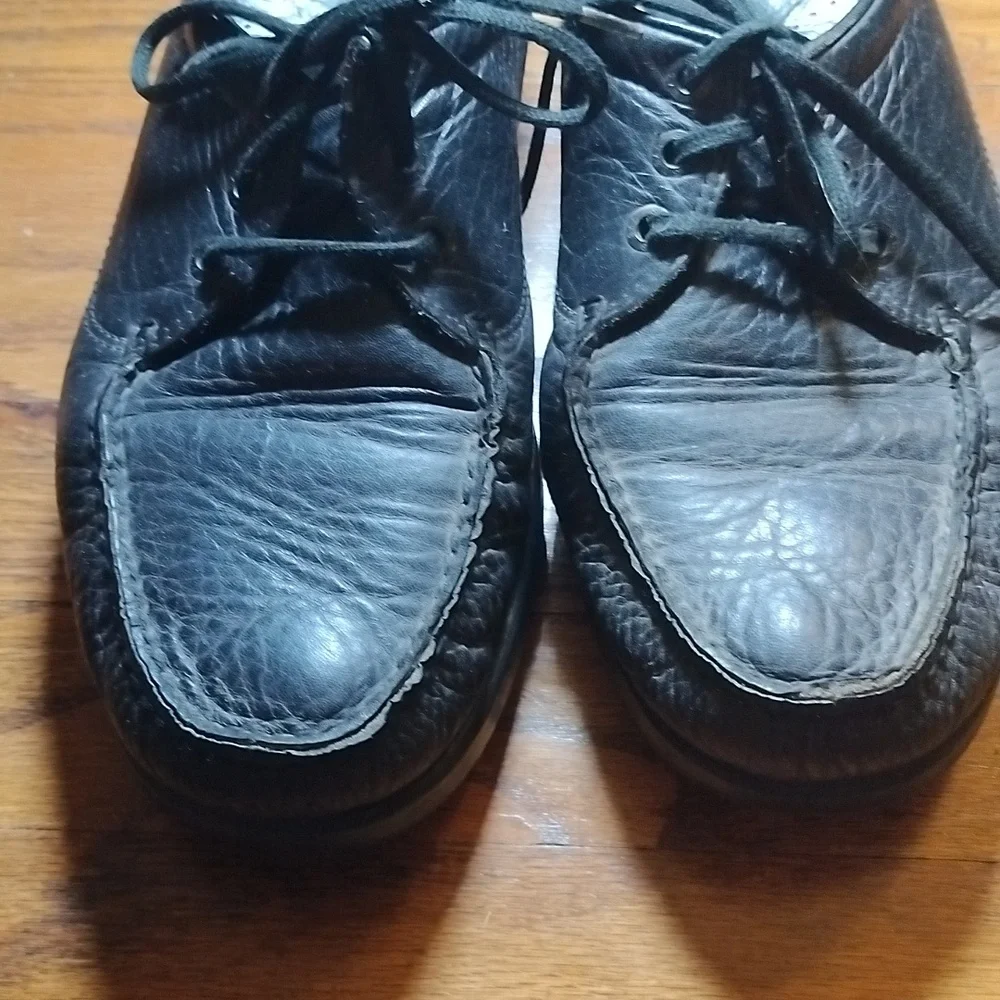 SAS Men's Black Leather Shoes Size 12